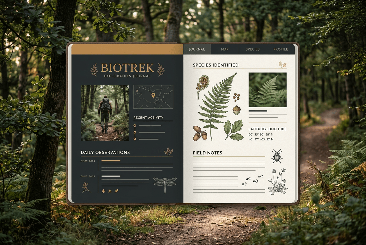 BioTrek project preview showing its digital experience